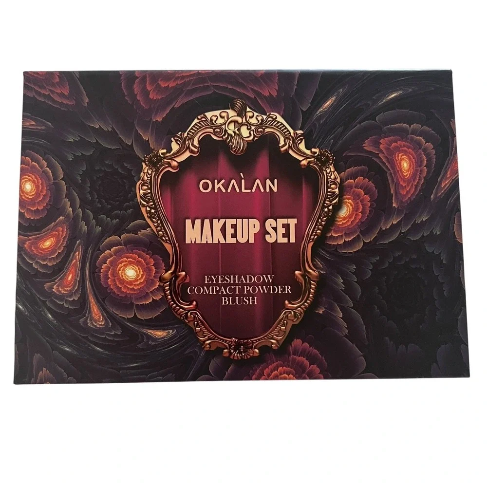 Okalan Makeup Set Eyeshadow Compact Powder Blush Palette Cosmetic Kit‎ B